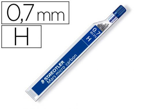 Minas staedtler mars micro grafite 0,7 mm h tubo com 12 unidades , Staedtler , 150298 , 4007817213926